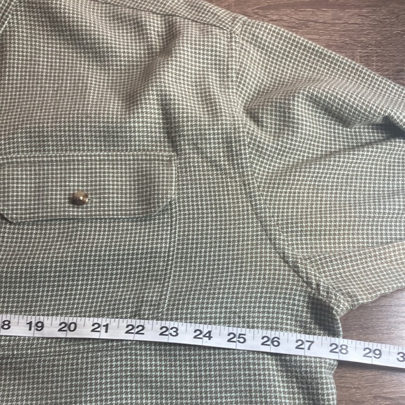 Pre Owned Men's XL Filson Blakely Buttondown Shirt Style 12056 Tan & Green - Picture 5 of 8